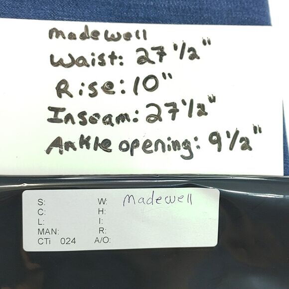 Madewell 10" High-Rise Skinny Jeans Women's 26 Medium Wash Blue Stretch - Picture 3 of 16